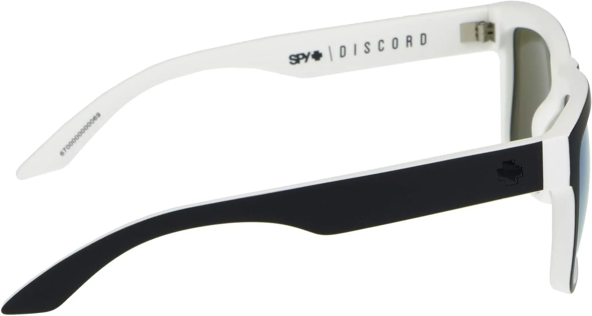 Discord Spy Optic Sunglasses, Whitewall/HD Plus Gray Green Polar/Light Blue Spectra Mirror