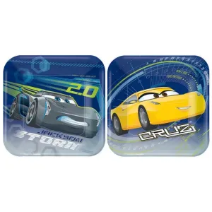 Disney Cars 3 Plates - Lunch 8 Pkt