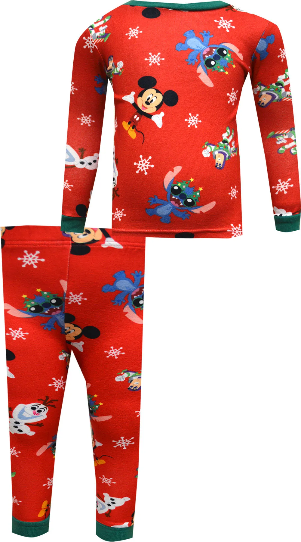 Disney Characters Christmas Red Holiday Toddler Pajama