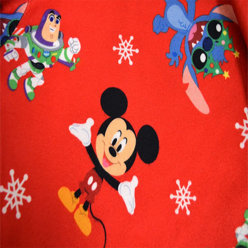 Disney Characters Christmas Red Holiday Toddler Pajama