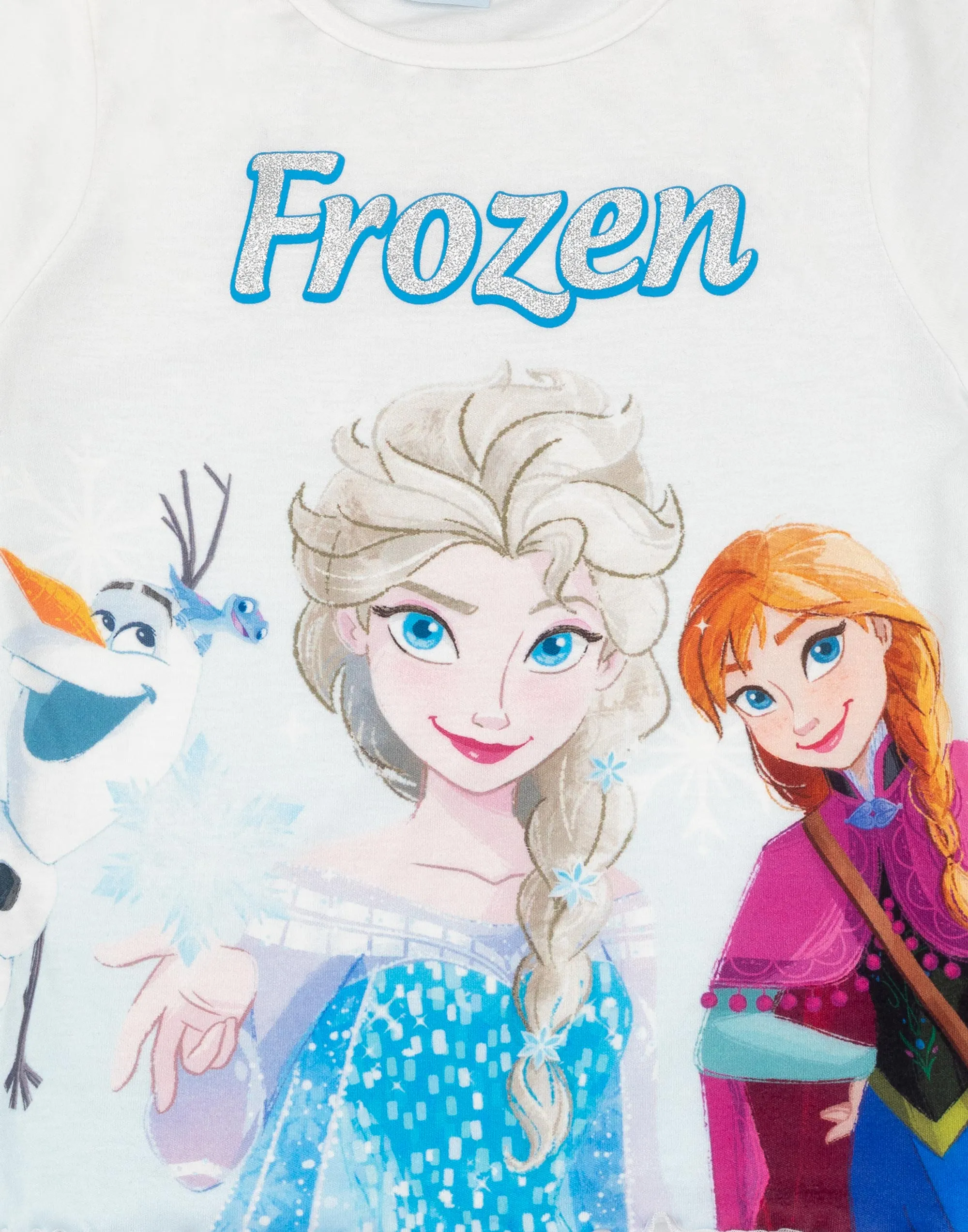 Disney Frozen Girls T-Shirt and Shorts Pyjama Set