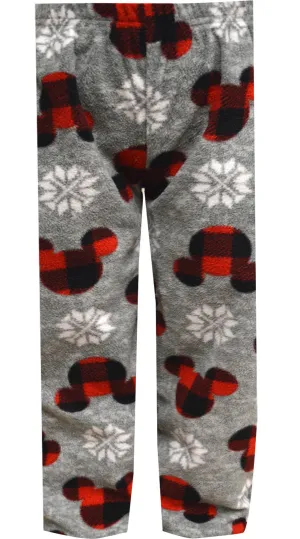 Disney Mickey Mouse Plaid Ears Kids Lounge Pants