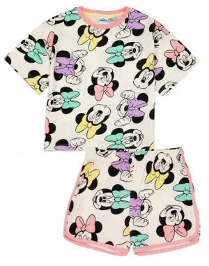 Disney Minnie Mouse Girls T-Shirt and Shorts Pyjama Set