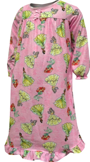 Disney Princess Favorites Traditional Pink Flannel Nightgown