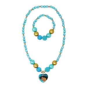 Disney Princess Jasmine Necklace & Bracelet Set