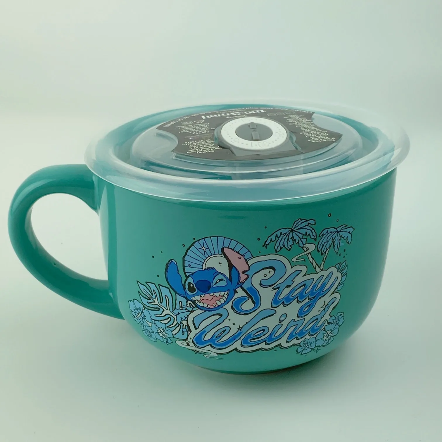 Disney Stitch Ceramic Soup Mug with Pressure Release Lid 24 OZ