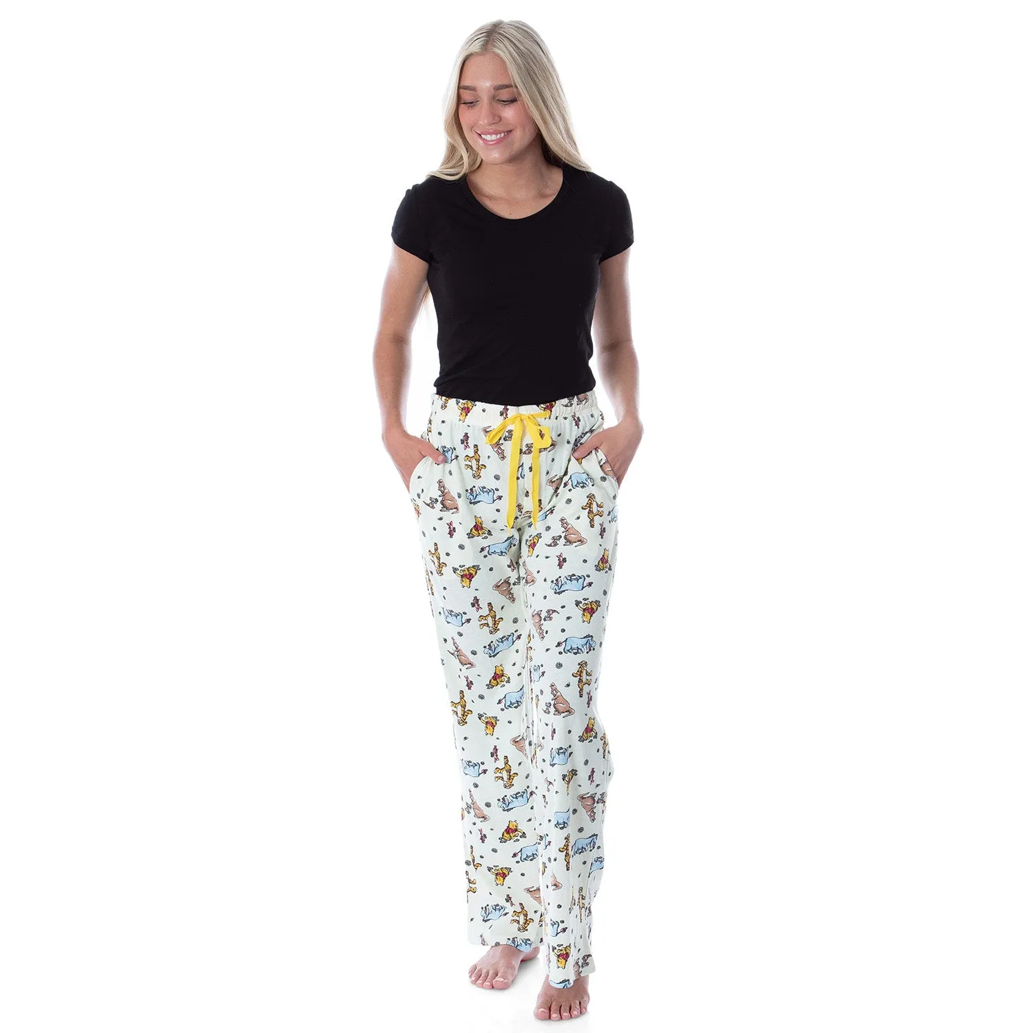 Disney Winnie The Pooh Women's Classic Character Art Loungewear Pajama Pants