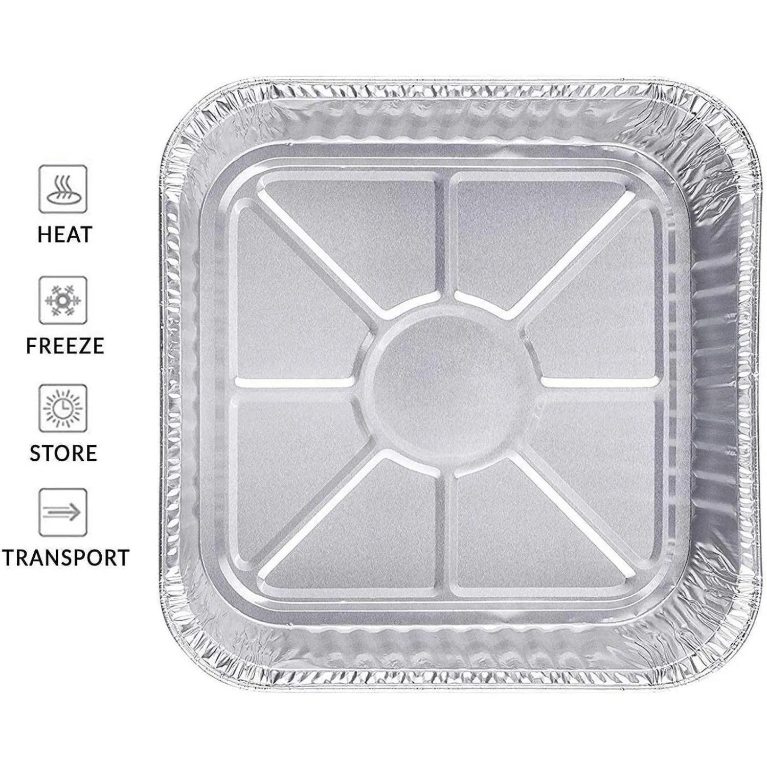 Disposable Aluminum 9" Square Cake Baking Pan