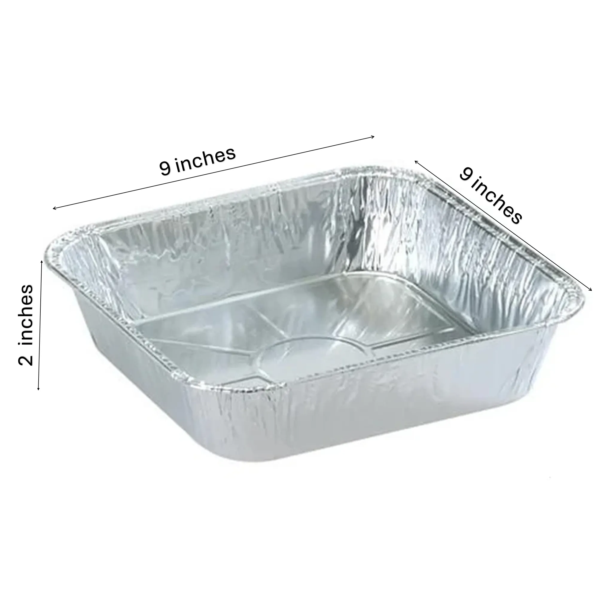 Disposable Aluminum 9" Square Cake Baking Pan