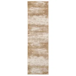 Distressed Beige Runner Rug