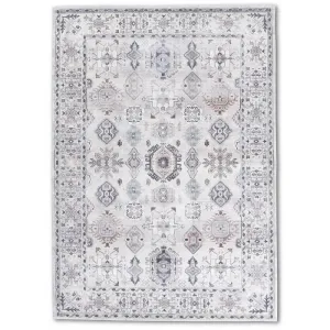 Distressed Beige Washable Rug