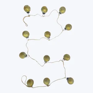 Distressed Glass Ball Ornament Garland