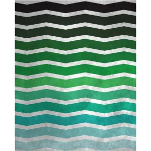 Distressed Green Chevron Printed Backdrop