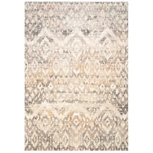 Distressed Grey Gold Diamond Area Rug - Boyce