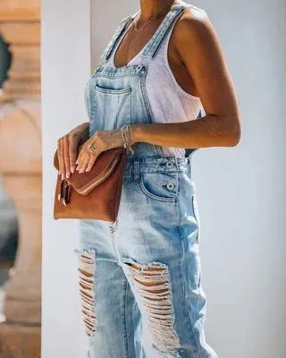 Distressed Overalls