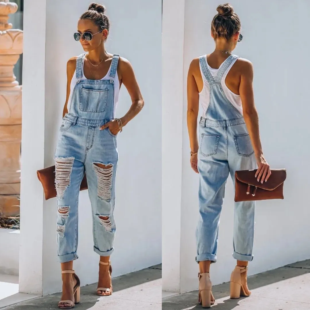 Distressed Overalls