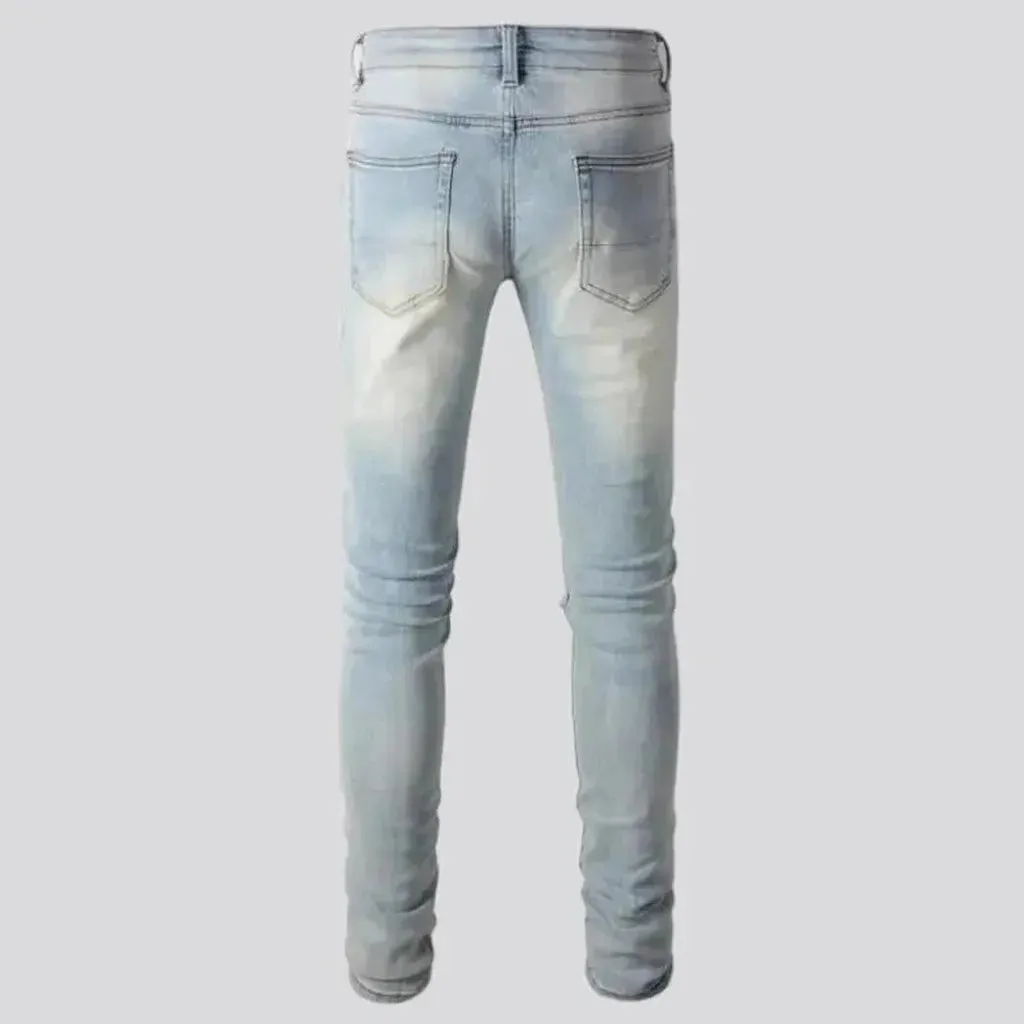 Distressed skinny jeans
 for men