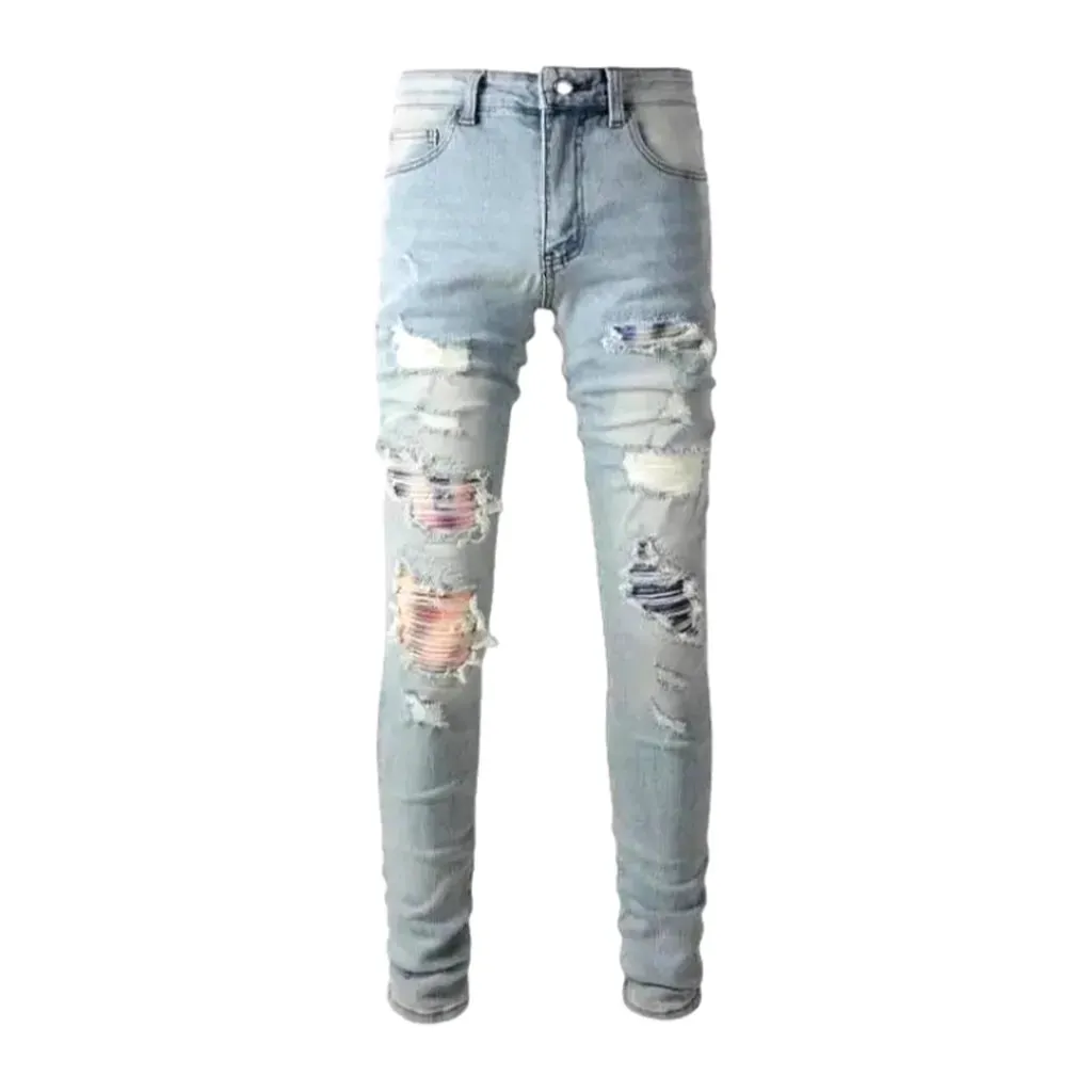 Distressed skinny jeans
 for men