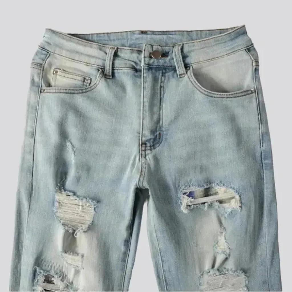 Distressed skinny jeans
 for men