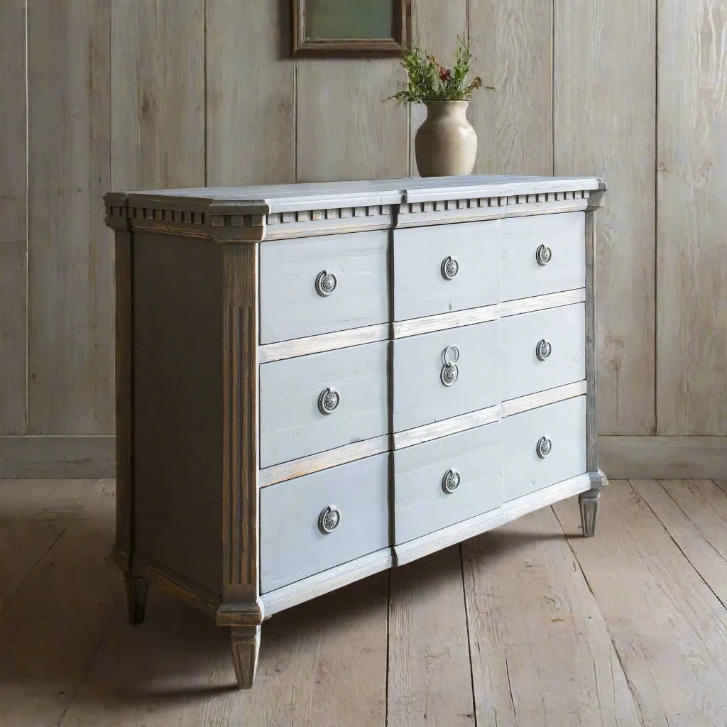 Distressed three drawer chest