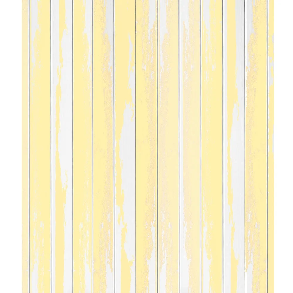 Distressed Yellow Planks Printed Backdrop