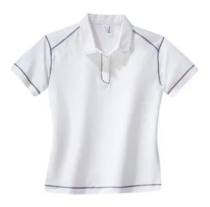 District Threads - Ladies Pima-Tek Sport Shirt with Contrast Stitching.  DT216