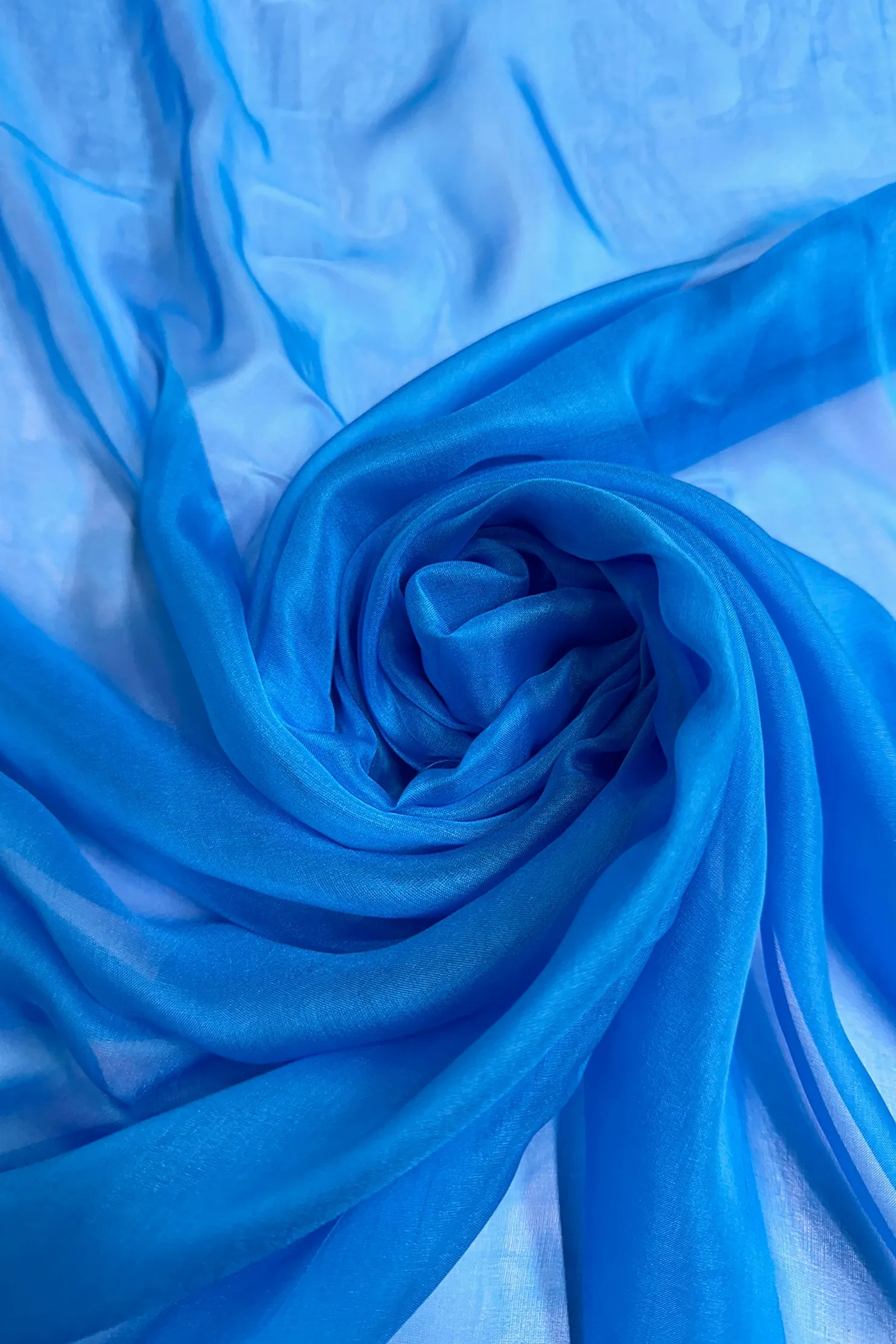 Diva Blue Silk Chiffon