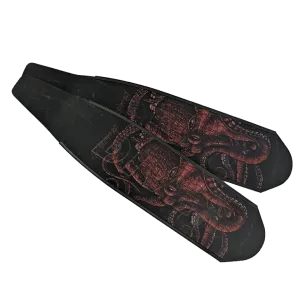 DiveR Wild Red Octopus Long Blade Fins