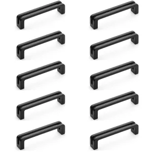 Diversa Limited Edition Matte Black 3-3/4" (96mm) Reveal Cabinet Drawer Pull - 10 PACK