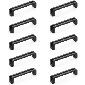 Diversa Limited Edition Matte Black 3-3/4" (96mm) Reveal Cabinet Drawer Pull - 10 PACK