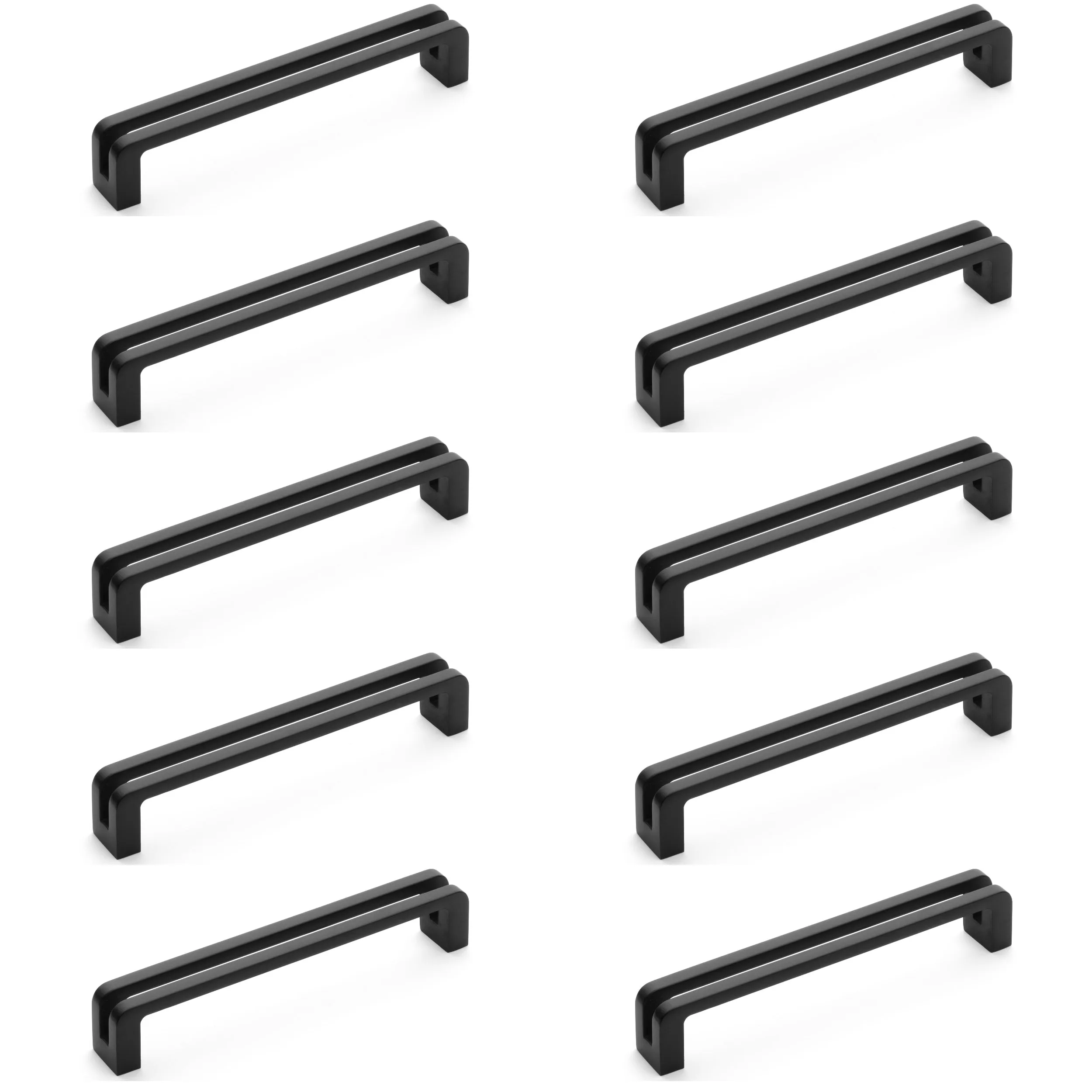 Diversa Limited Edition Matte Black 5" (128mm) Reveal Cabinet Drawer Pull - 10 PACK