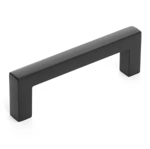 Diversa Matte Black 3" (76mm) Square Edge Solid Cabinet Bar Pull