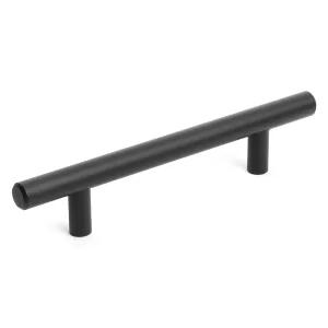 Diversa Matte Black Euro Style 3-3/4" (96mm) Cabinet Bar Pull