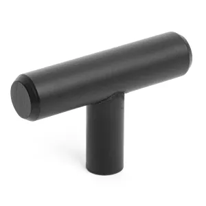 Diversa Matte Black Euro Style T-Bar Cabinet Knob