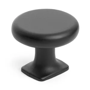 Diversa Matte Black Round Solid Cabinet Knob