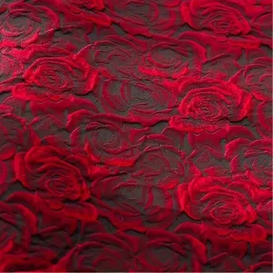 DIY Sewing 3D Rose Jacquard Fabric for Womens Wear