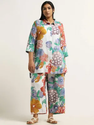 Diza Blue Floral Printed Tunic