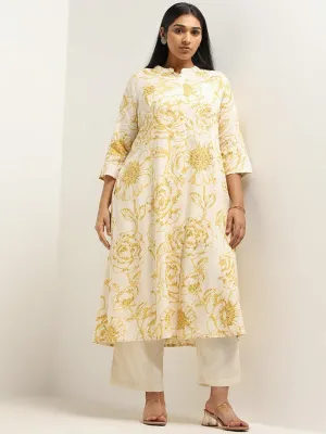 Diza Yellow Printed Kurta