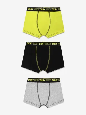 DKNY Boys 3 Pack Boxer Shorts Set in Green