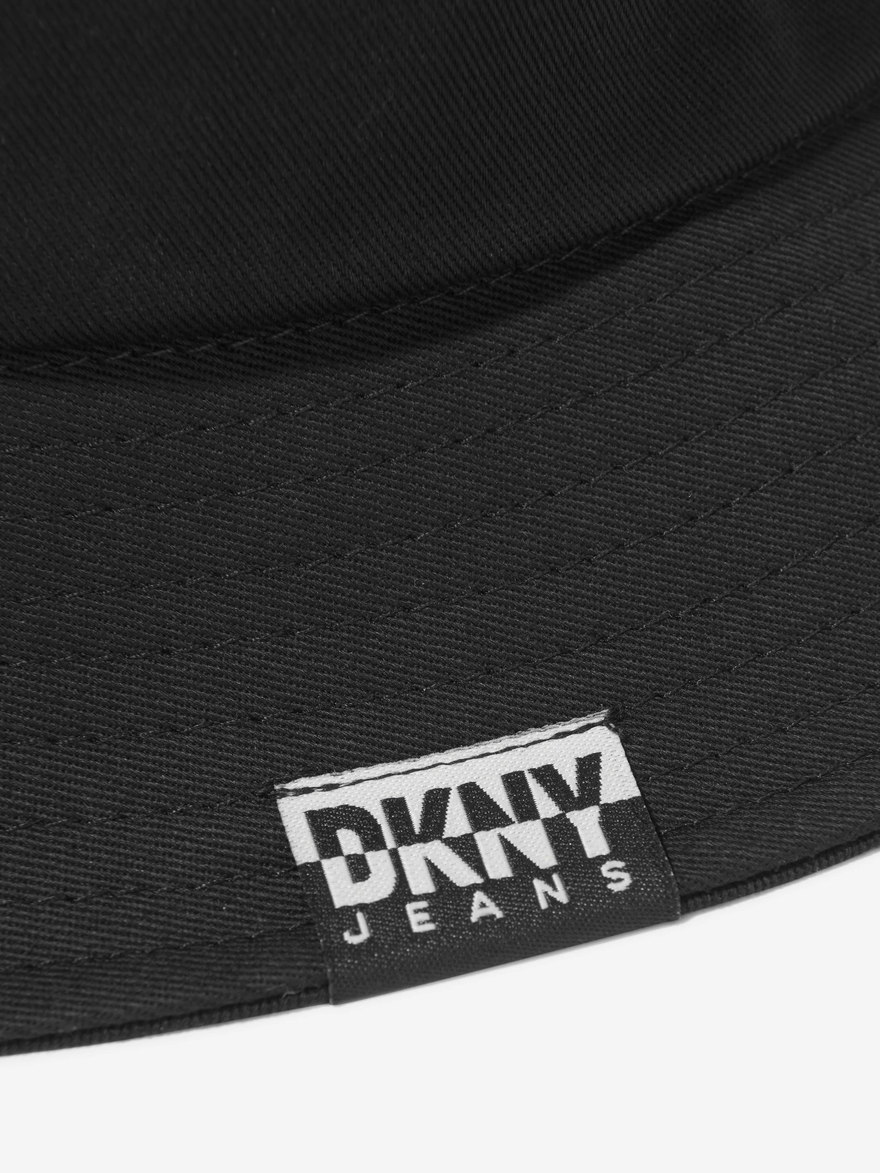 DKNY Boys Logo Bucket Hat in Black