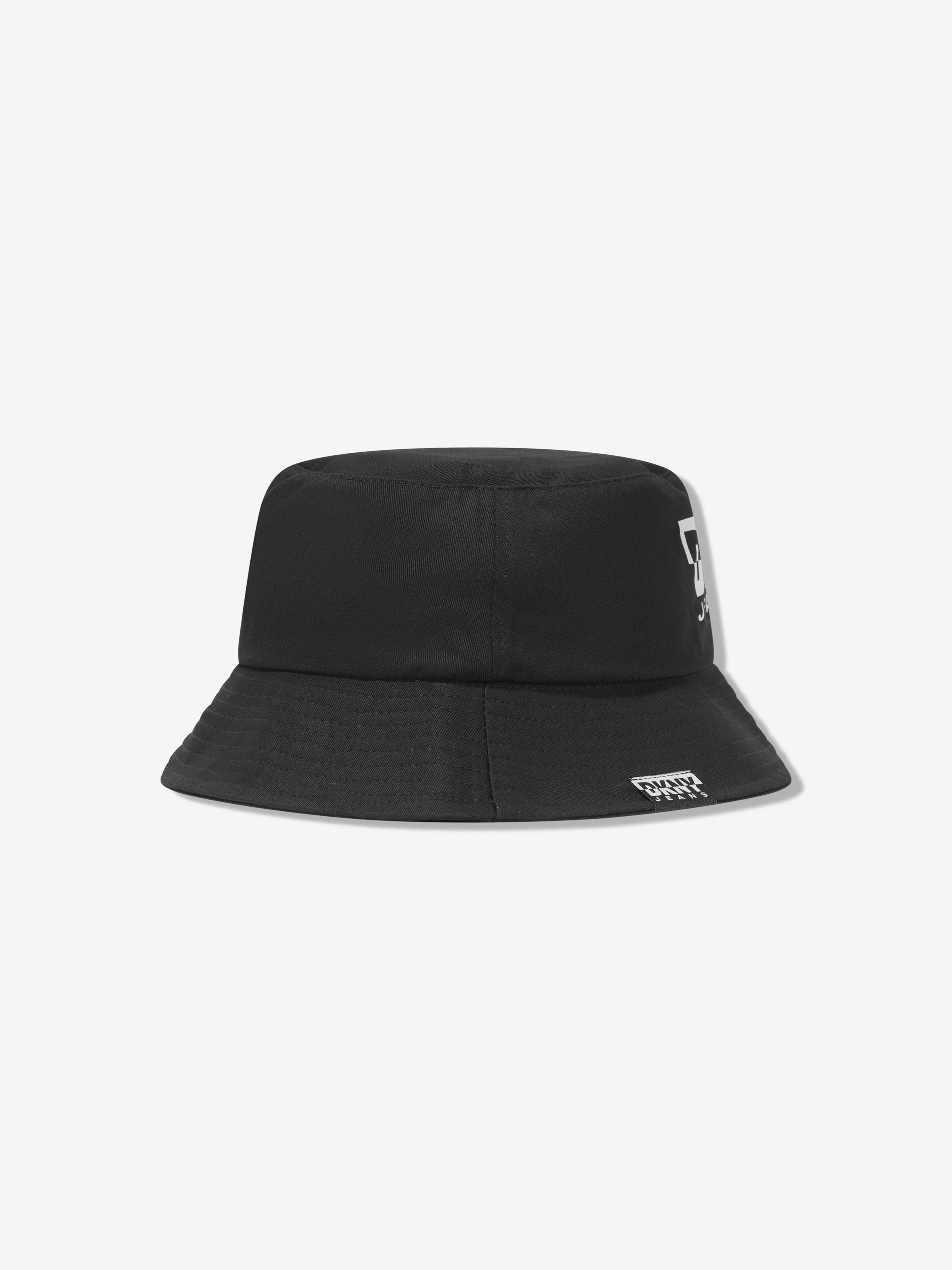 DKNY Boys Logo Bucket Hat in Black