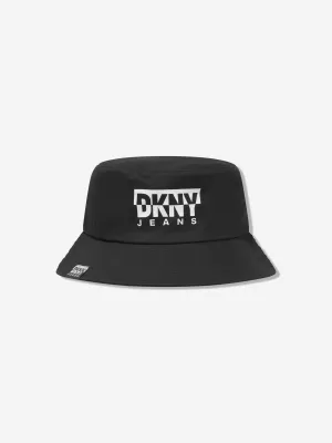 DKNY Boys Logo Bucket Hat in Black