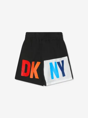 DKNY Boys Logo Swim Shorts in Black