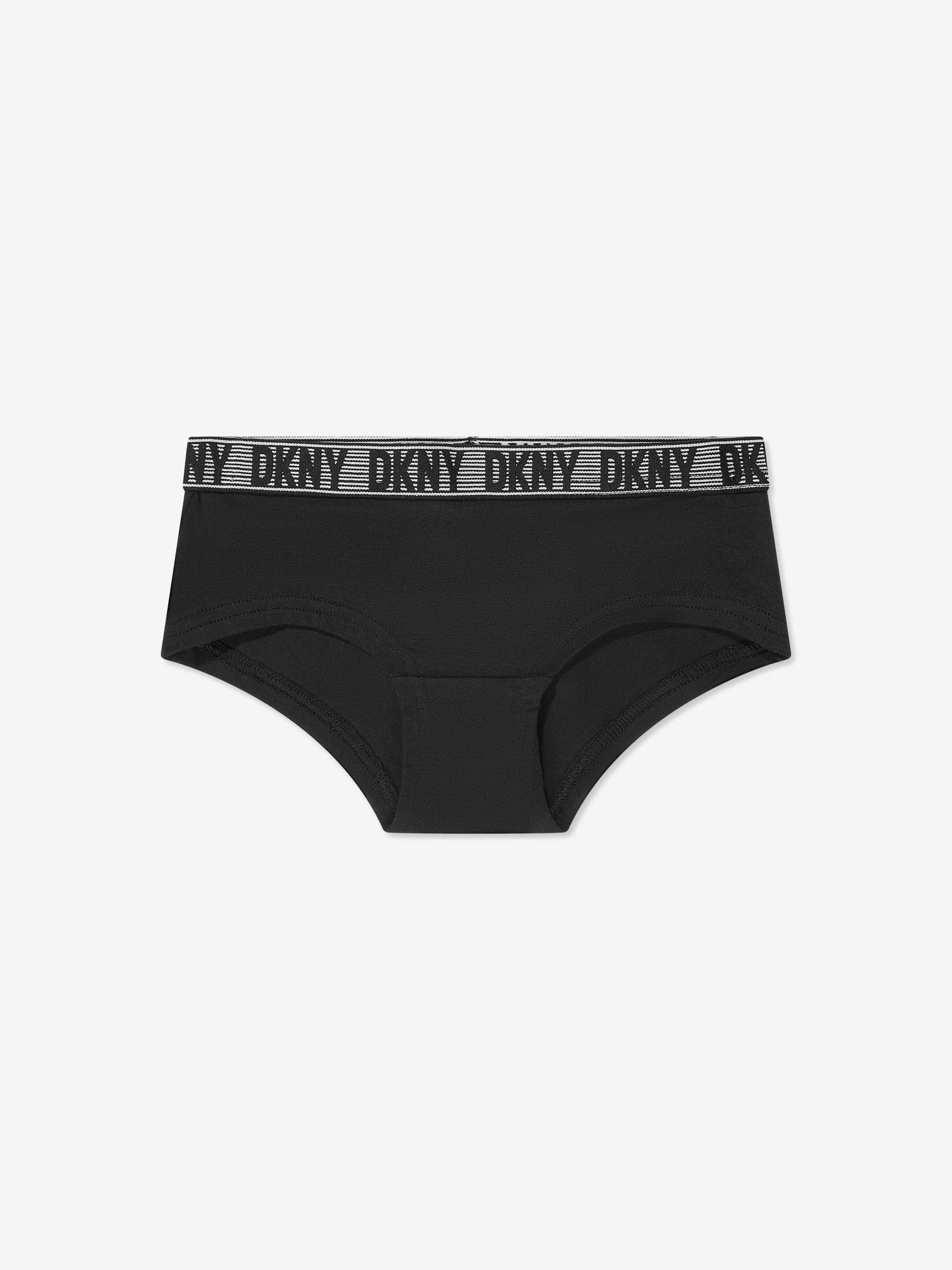 DKNY Girls 3 Pack Hipster Knickers Set in Black