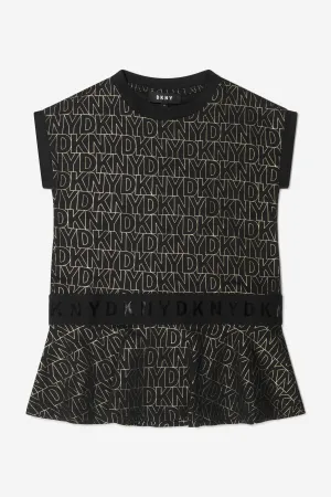 DKNY Girls Cotton Jersey Logo Dress