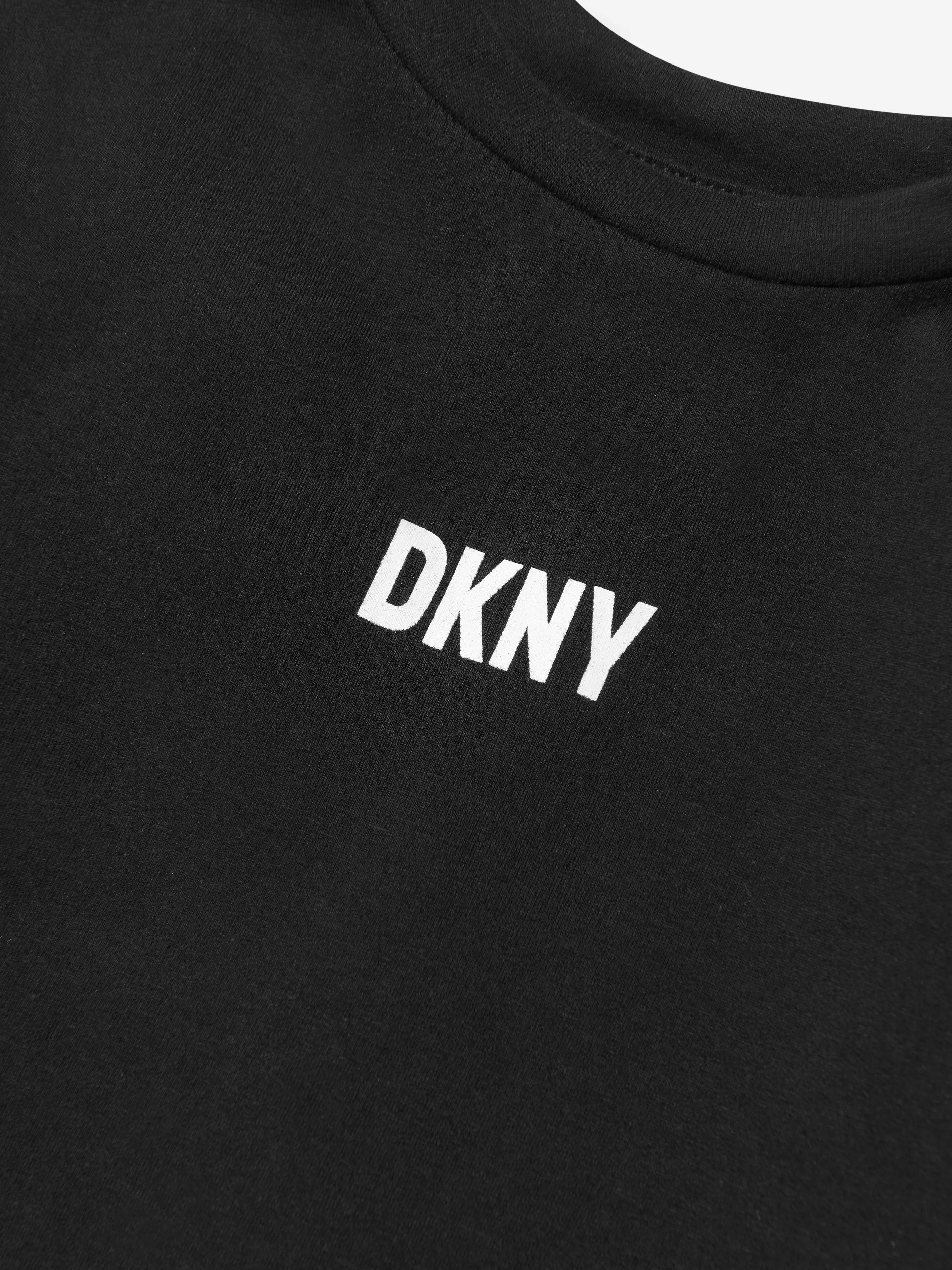 DKNY Girls Fleece And Tulle Logo T-Shirt