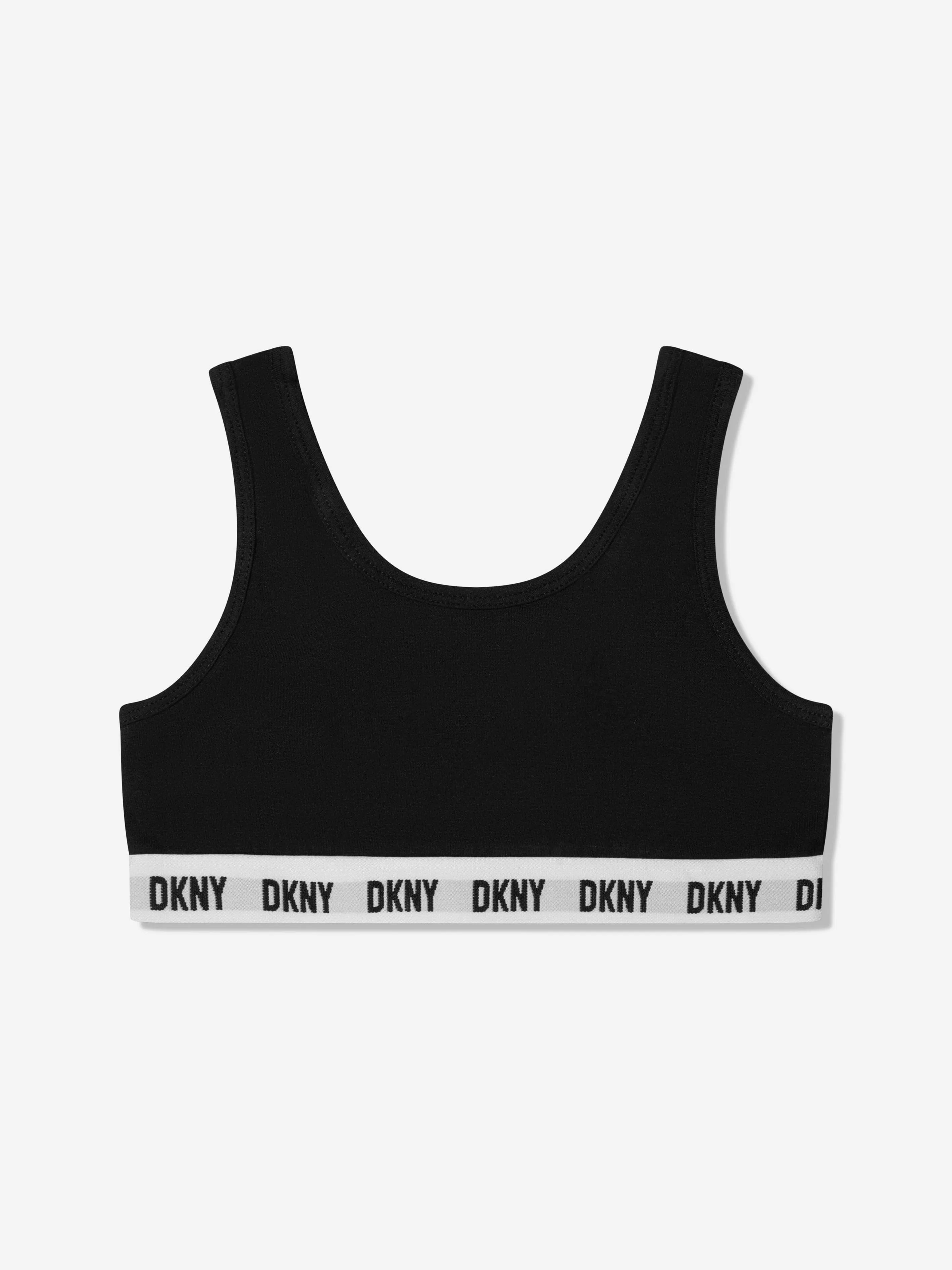 DKNY Girls Sports Bra And Hipster Set in Black