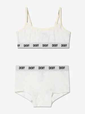 DKNY Girls Training Bra And Knickers Set in Ivory