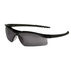 DL112 MCR Safety DL1 Series Safety Glasses, Gray Lens, TPR Black Temple