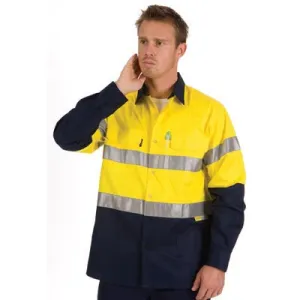 DNC Hi Vis Cool Breeze Cotton Shirt With 3M Value R/T L/S (3988)